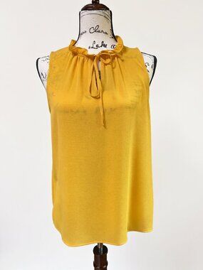 CeCe Sleeveless Front Tie Blouse - Size S